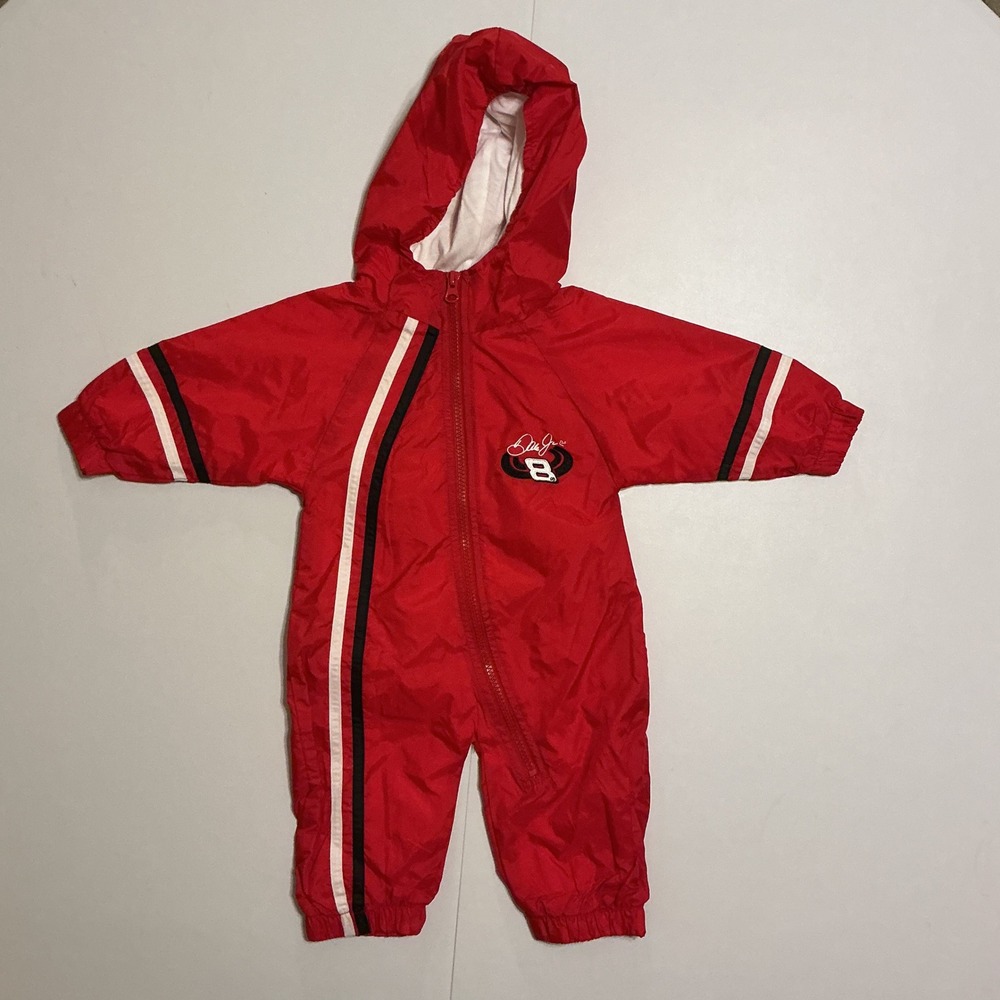 VTG Y2J Winners Circle NASCAR Dale Earnhardt Jr Romper Baby 3-6M Red Racing Suit